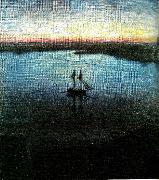 Eugene Jansson midsommarnatt vid riddarfjarden oil painting